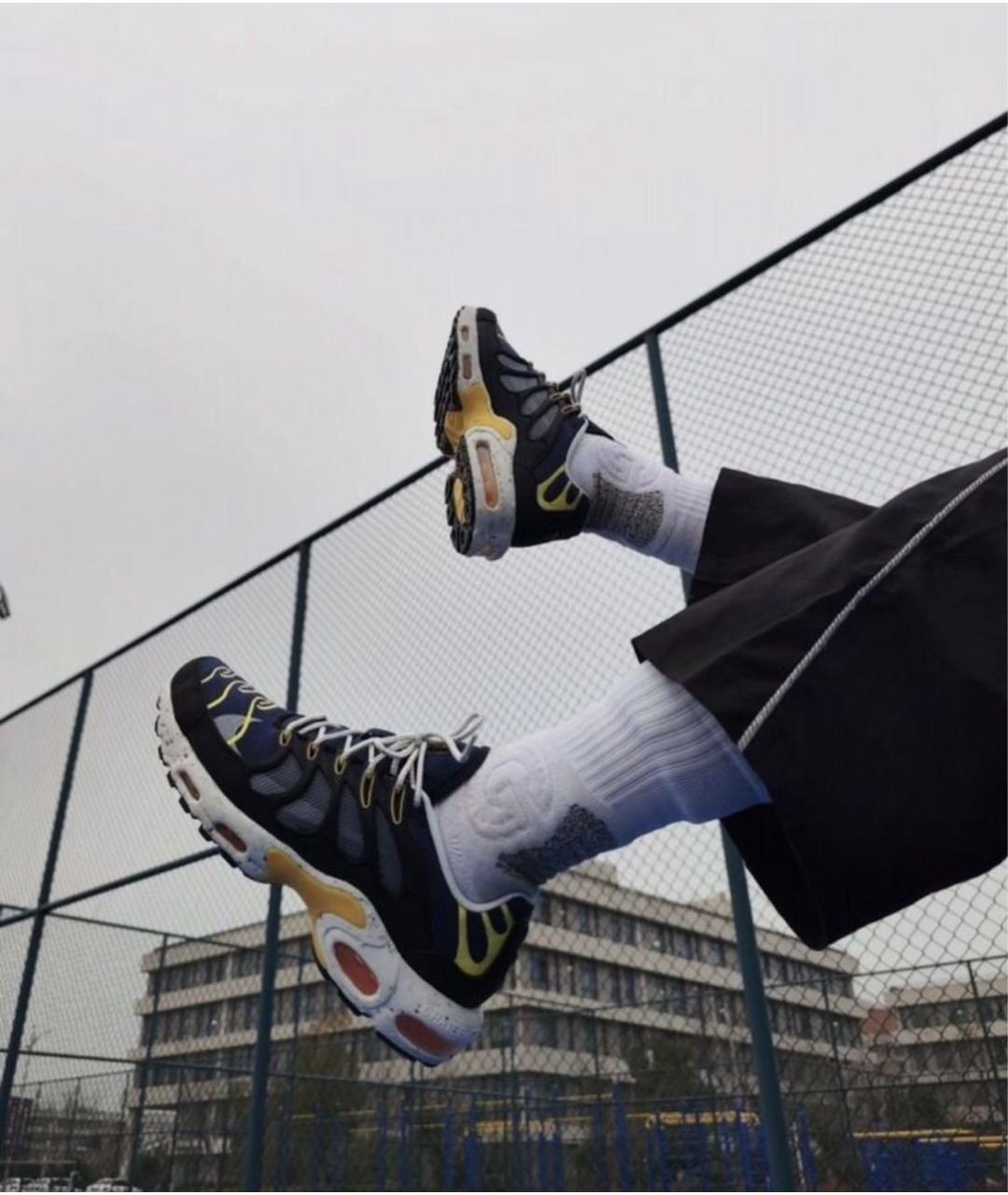 NIKE Темно-синие текстильные низкие кроссовки / кеды, фото 8