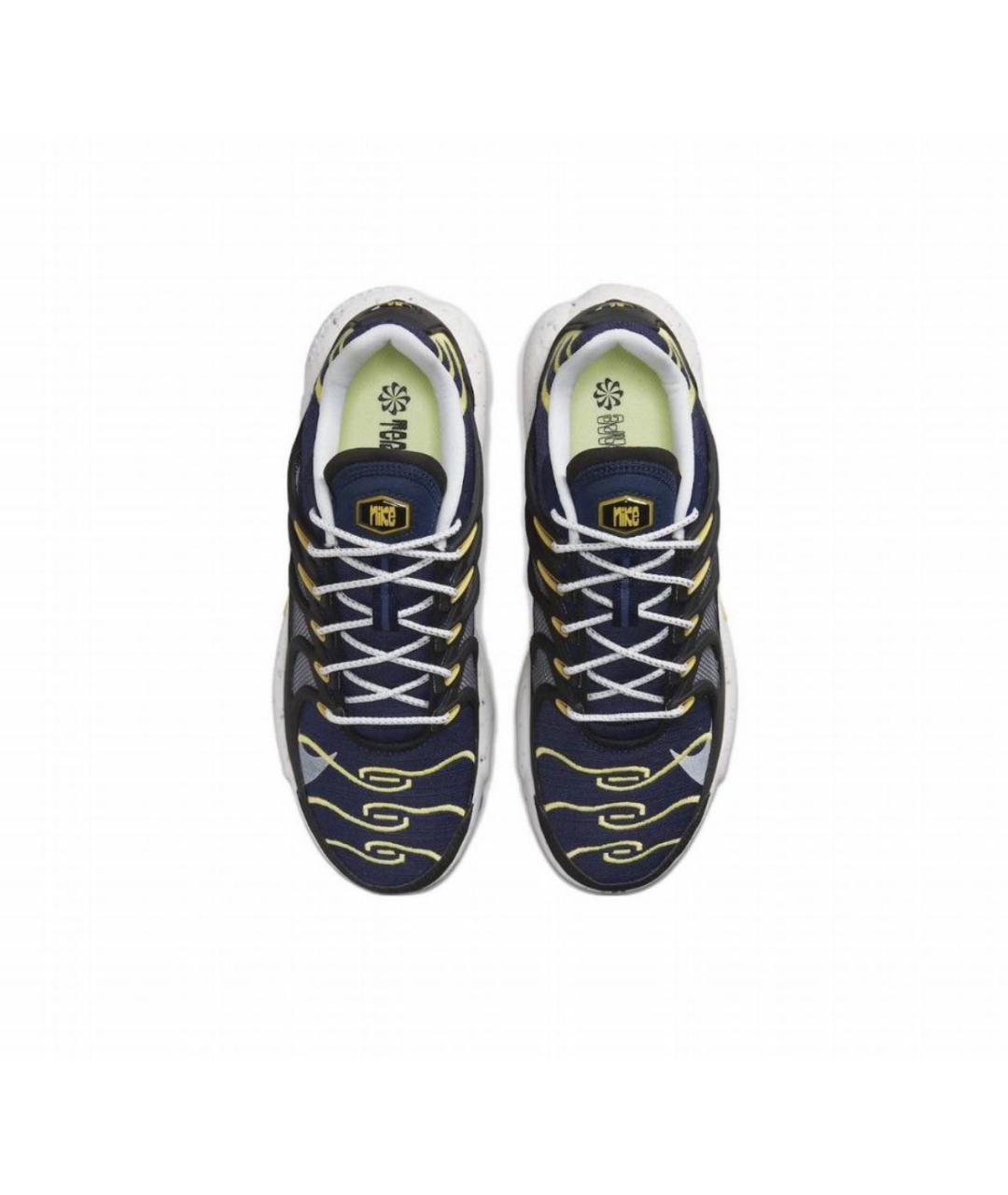 NIKE Темно-синие текстильные низкие кроссовки / кеды, фото 3