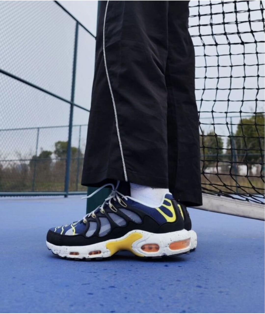 NIKE Темно-синие текстильные низкие кроссовки / кеды, фото 7