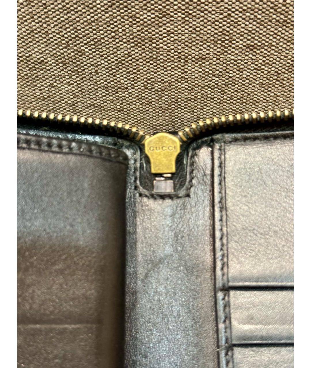 GUCCI Черный кожаный кошелек, фото 7