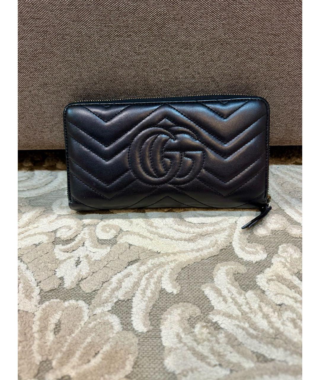 GUCCI Черный кожаный кошелек, фото 2