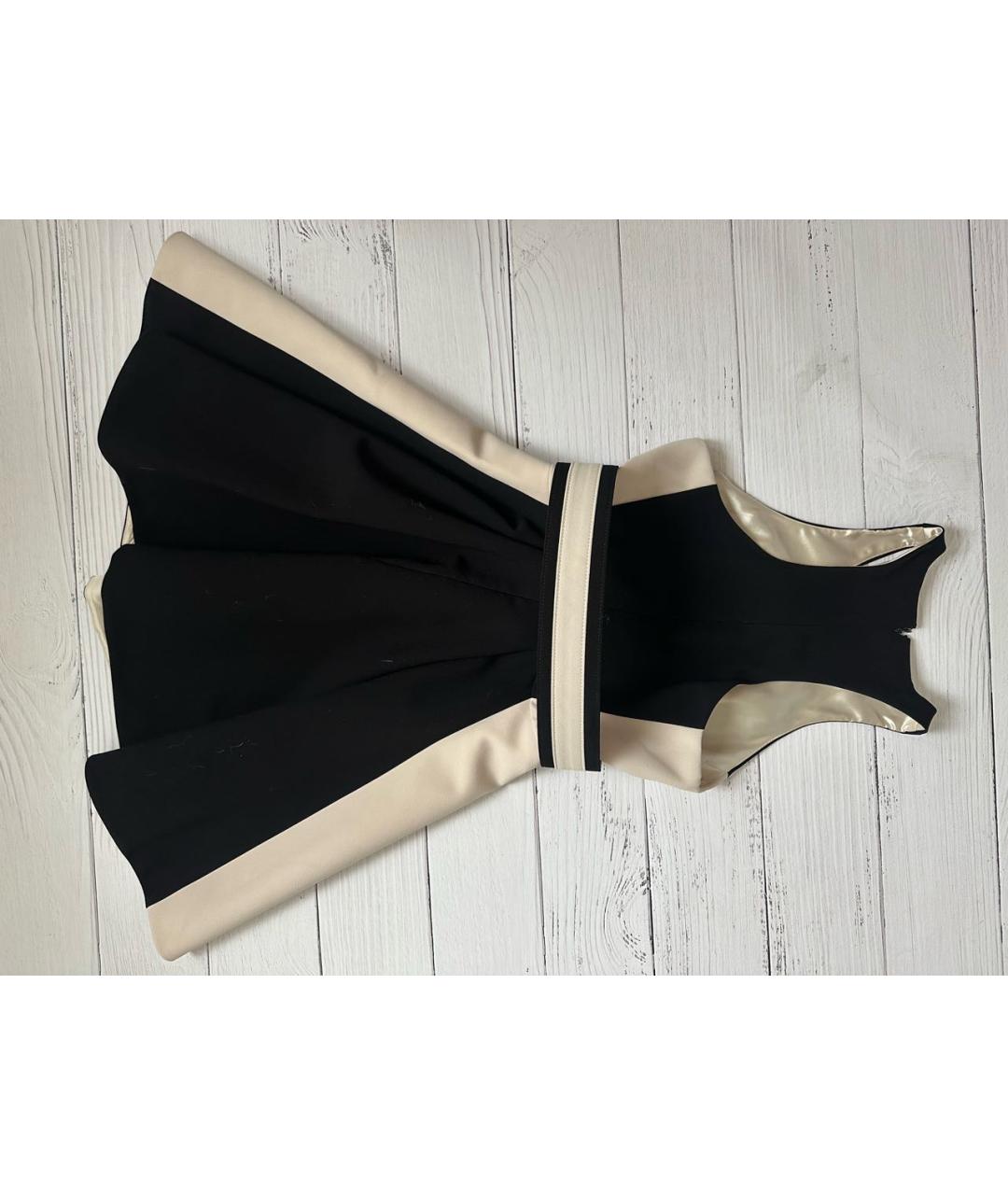 ELISABETTA FRANCHI Черное полиэстеровое коктейльное платье, фото 2