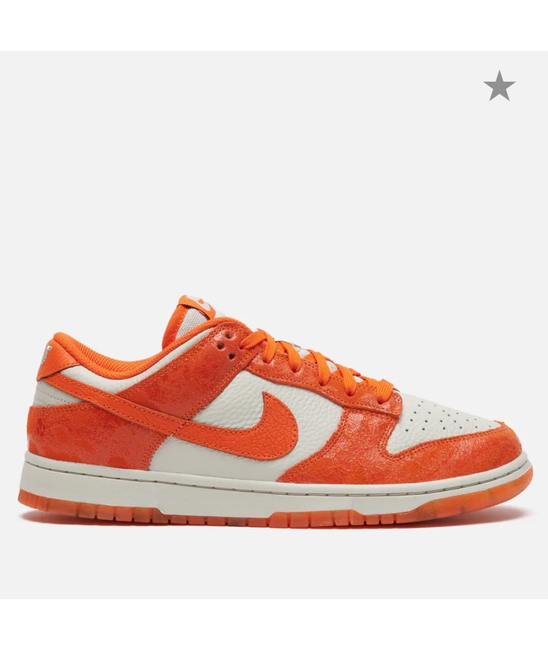 NIKE Оранжевое кожаные низкие кроссовки / кеды, фото 6