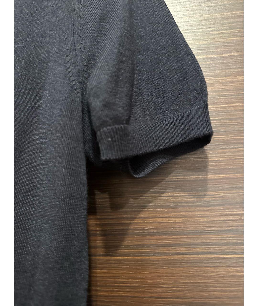 HUGO BOSS Темно-синяя кашемировая футболка, фото 5