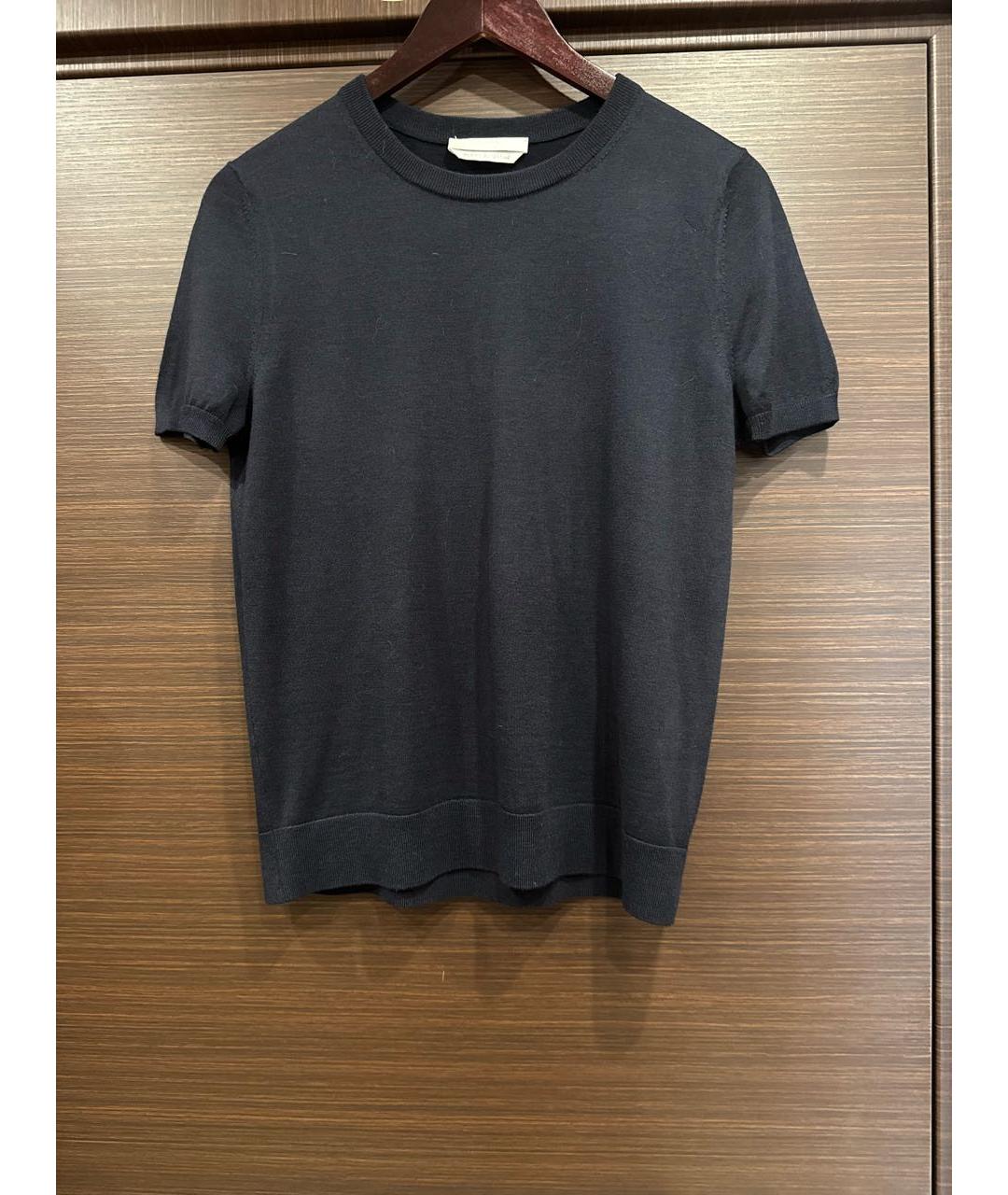 HUGO BOSS Темно-синяя кашемировая футболка, фото 9