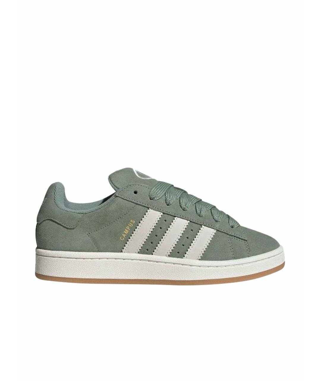 ADIDAS Зеленые замшевые низкие кроссовки / кеды, фото 1