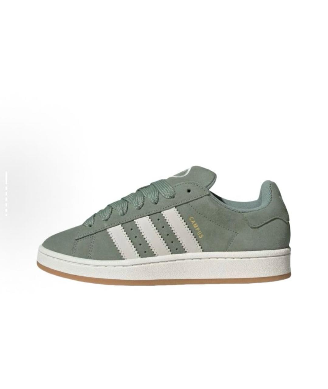 ADIDAS Зеленые замшевые низкие кроссовки / кеды, фото 3