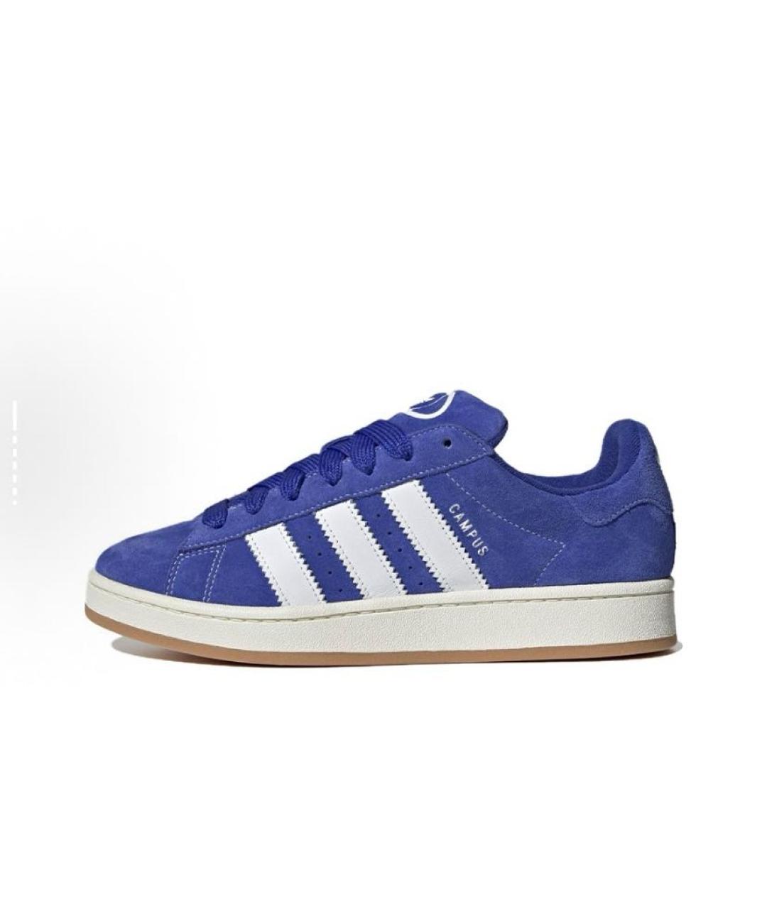 ADIDAS Синие замшевые низкие кроссовки / кеды, фото 3