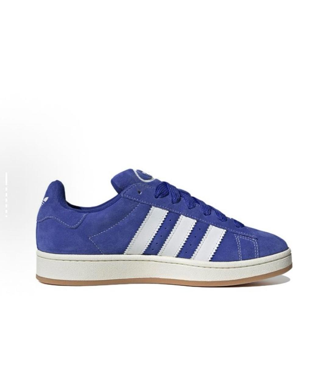 ADIDAS Синие замшевые низкие кроссовки / кеды, фото 7
