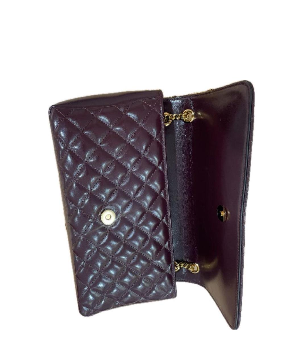 VERSACE Бордовая кожаная сумка через плечо, фото 3