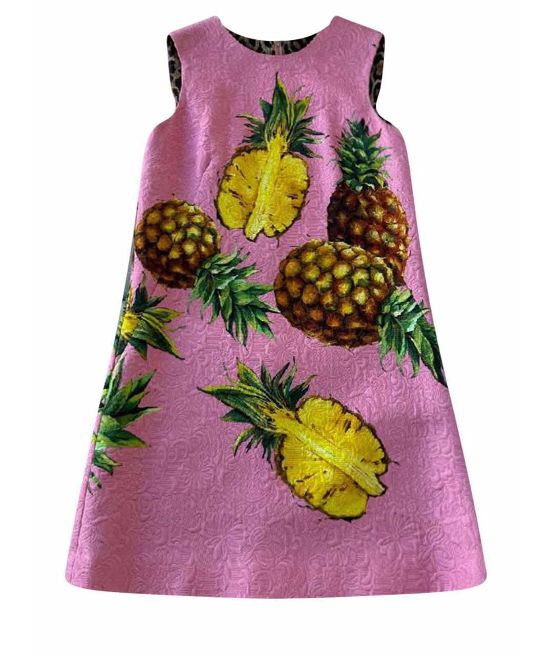 DOLCE&GABBANA Розовое коктейльное платье, фото 1