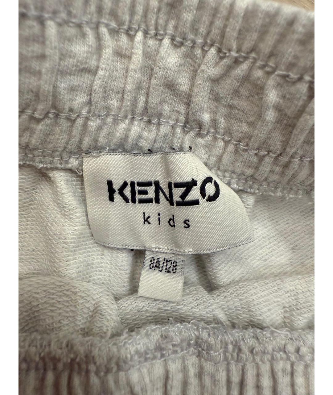 KENZO Серые хлопковые брюки и шорты, фото 3