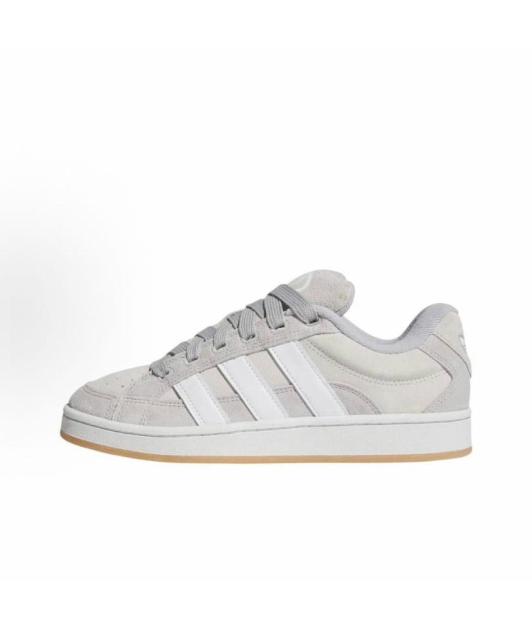 ADIDAS Серые кожаные низкие кроссовки / кеды, фото 3