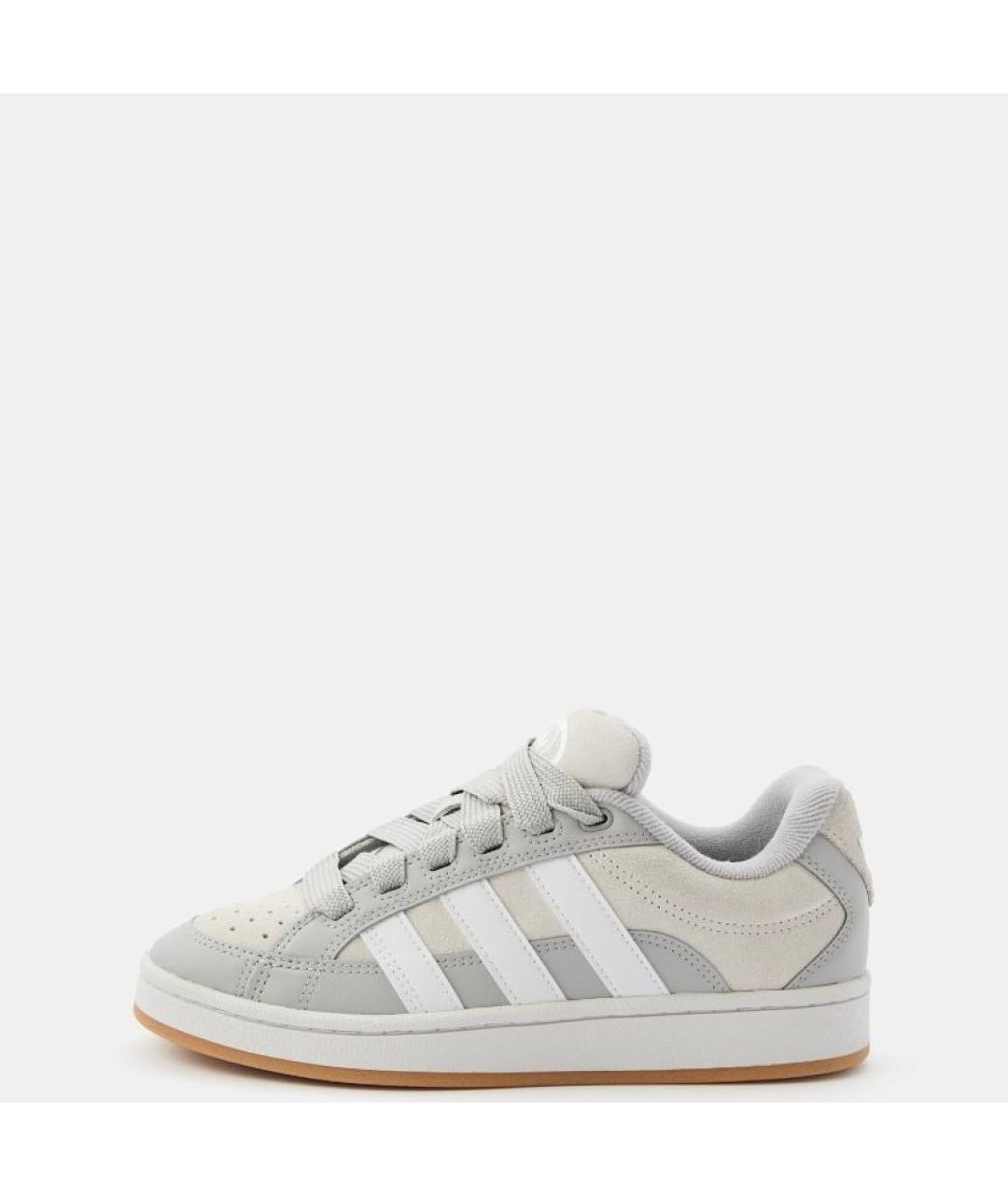 ADIDAS Серые кожаные низкие кроссовки / кеды, фото 2