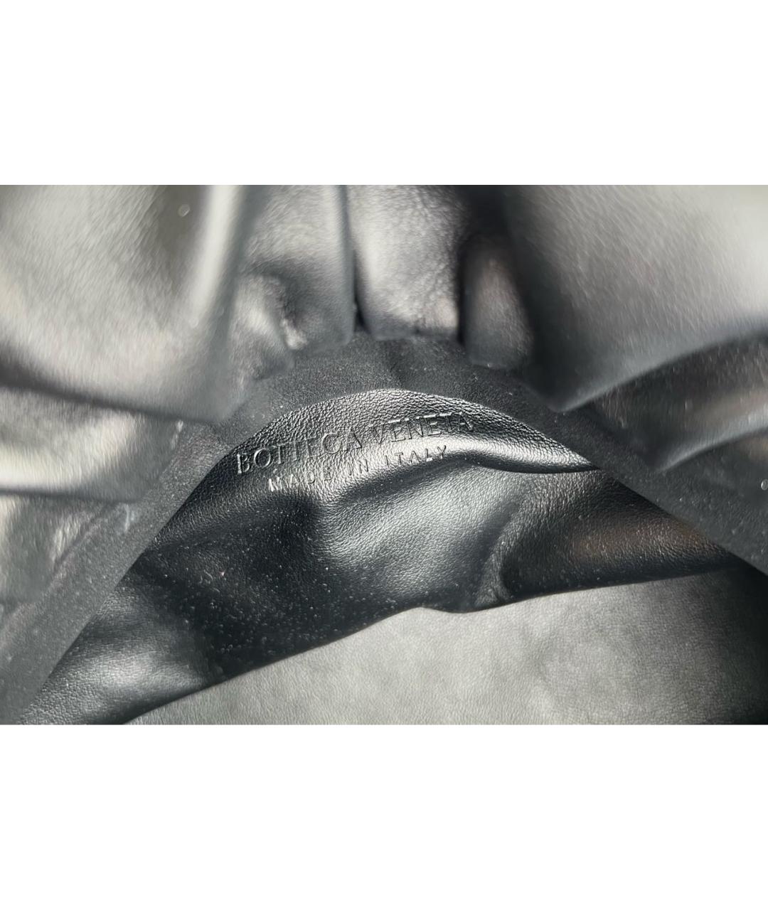 BOTTEGA VENETA Черная кожаная сумка через плечо, фото 4