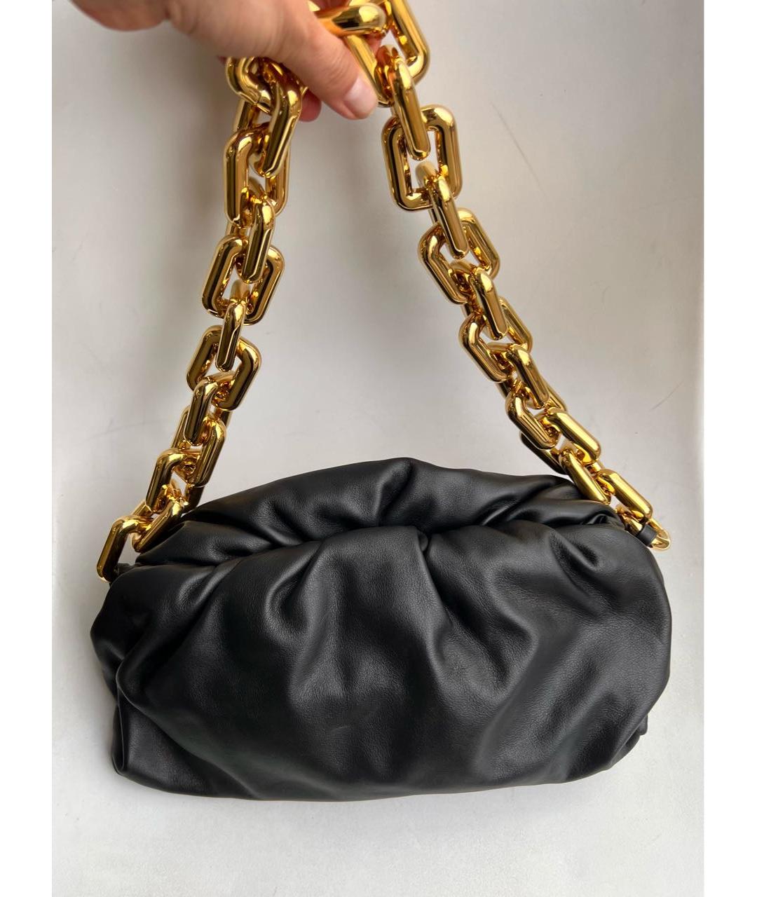 BOTTEGA VENETA Черная кожаная сумка через плечо, фото 2