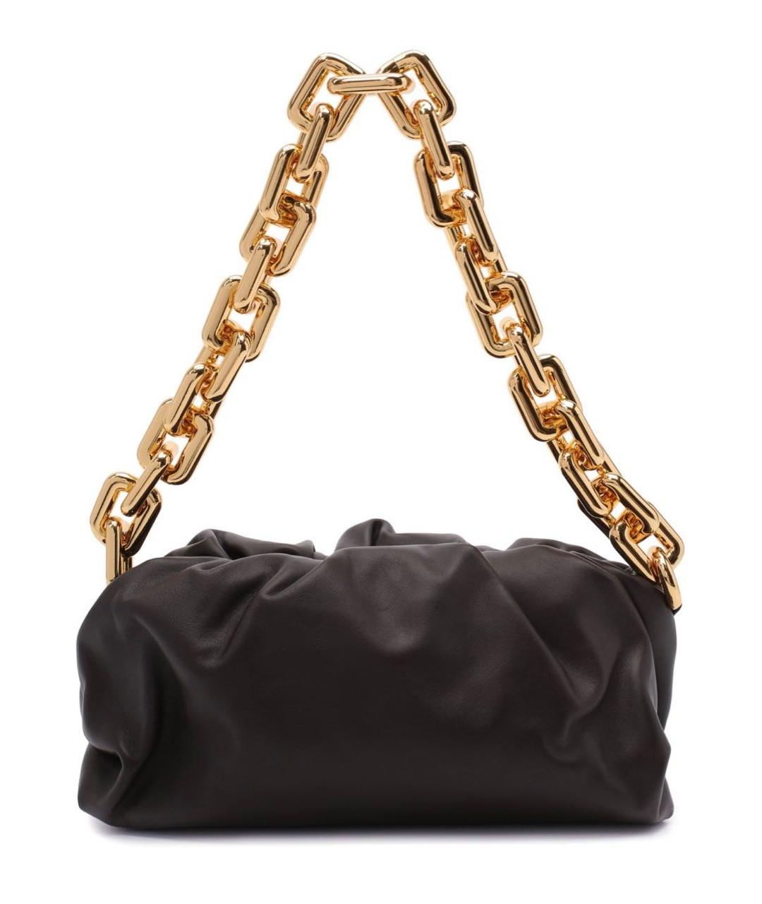 BOTTEGA VENETA Черная кожаная сумка через плечо, фото 5