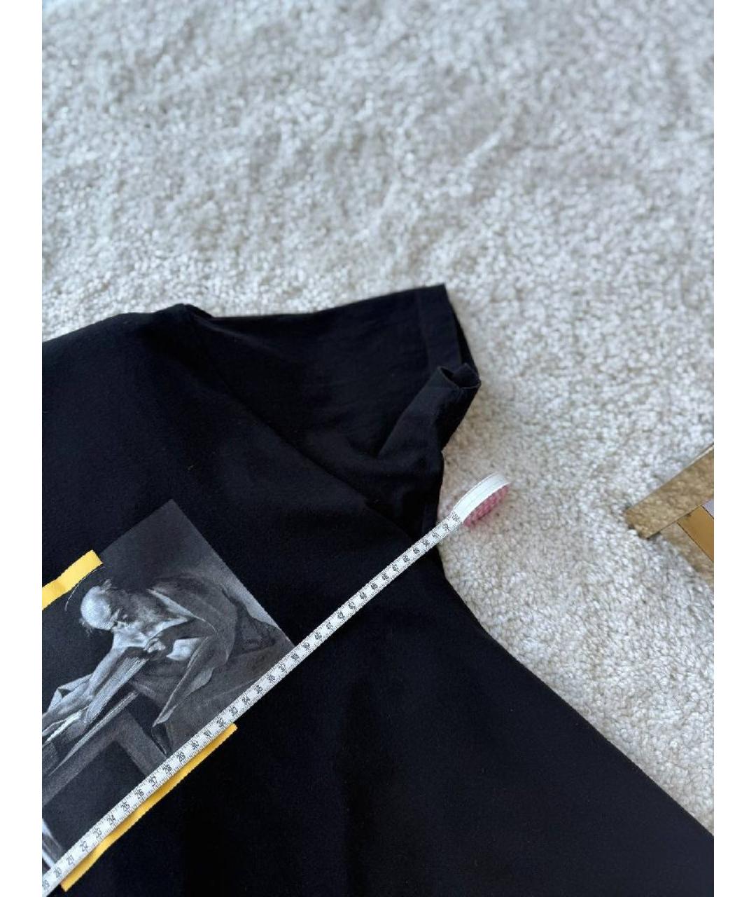 OFF-WHITE Черная хлопковая футболка, фото 8