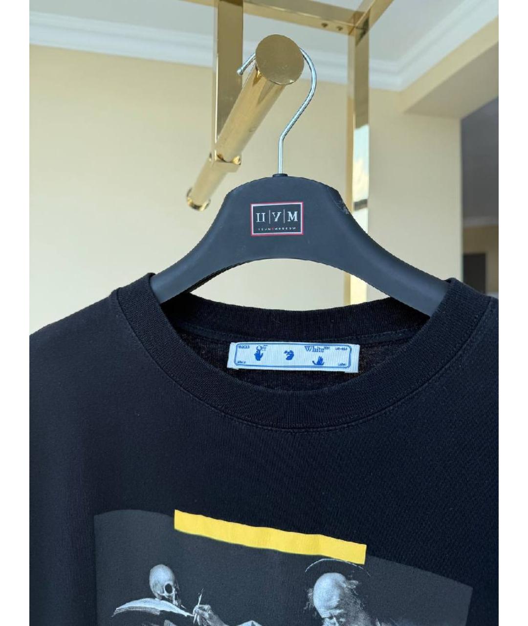 OFF-WHITE Черная хлопковая футболка, фото 5