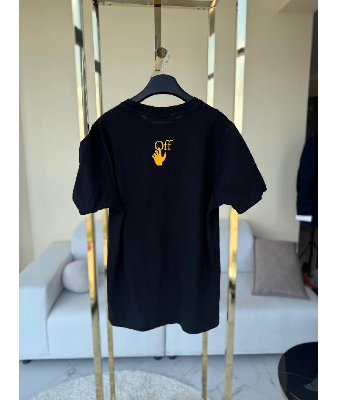 OFF-WHITE Черная хлопковая футболка, фото 2