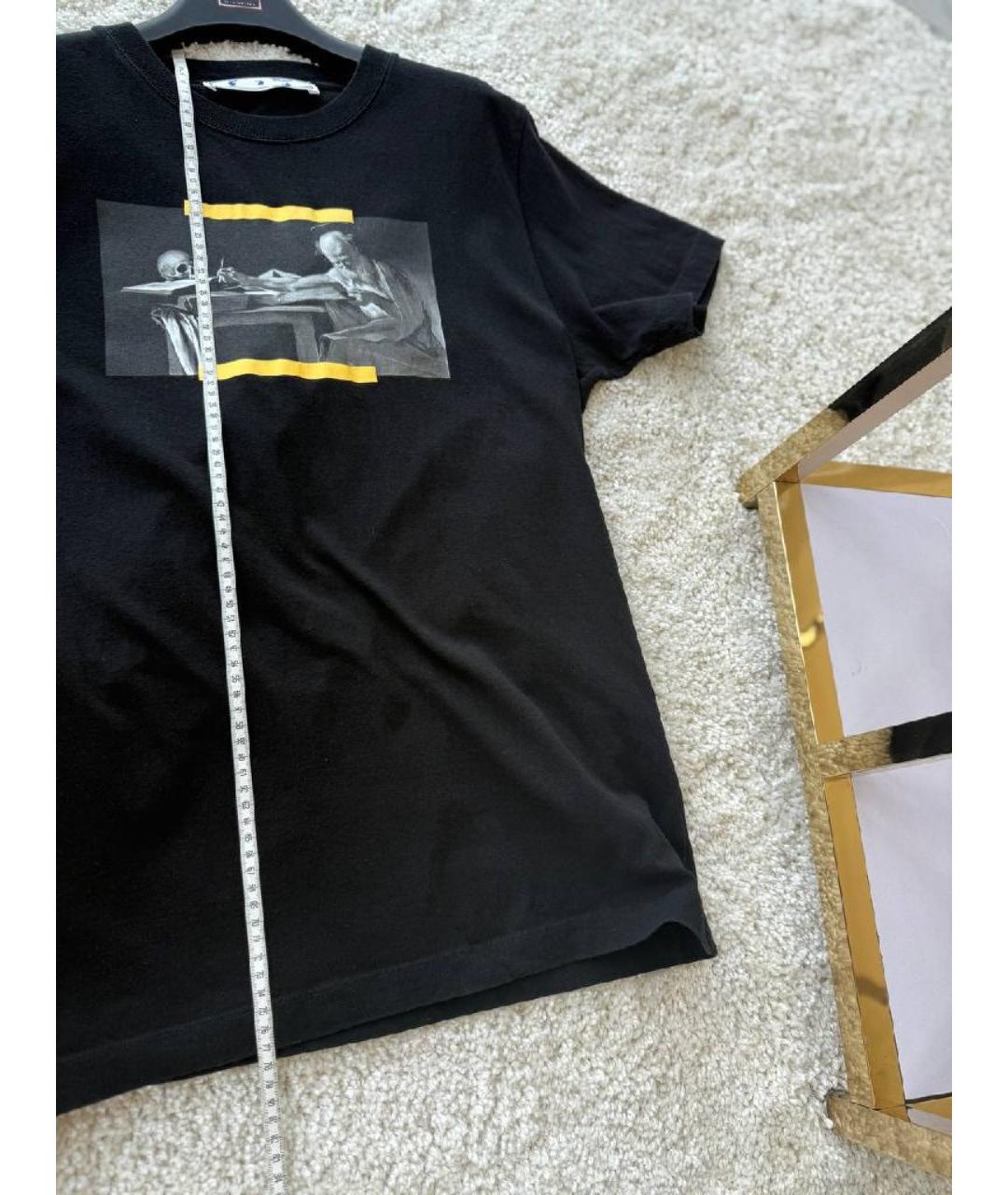 OFF-WHITE Черная хлопковая футболка, фото 7