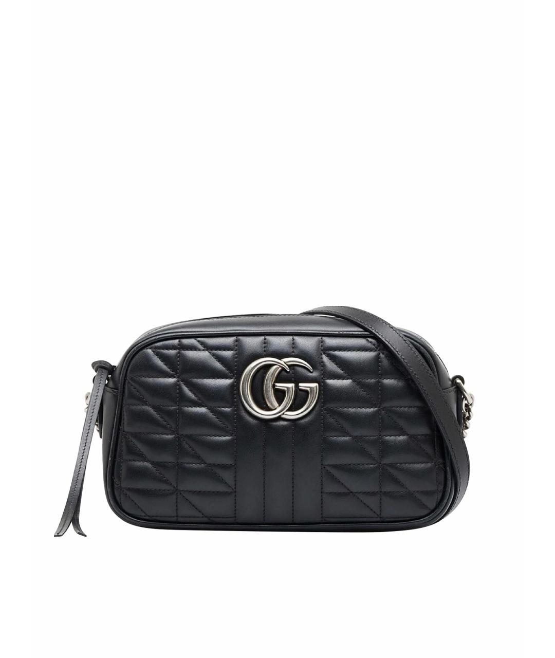 GUCCI Черная кожаная сумка через плечо, фото 1