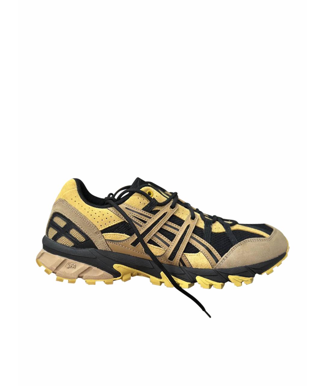 ASICS Коричневые замшевые низкие кроссовки / кеды, фото 1