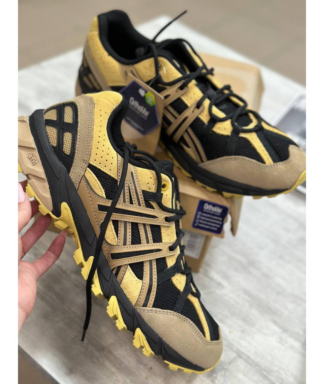 ASICS Коричневые замшевые низкие кроссовки / кеды, фото 5