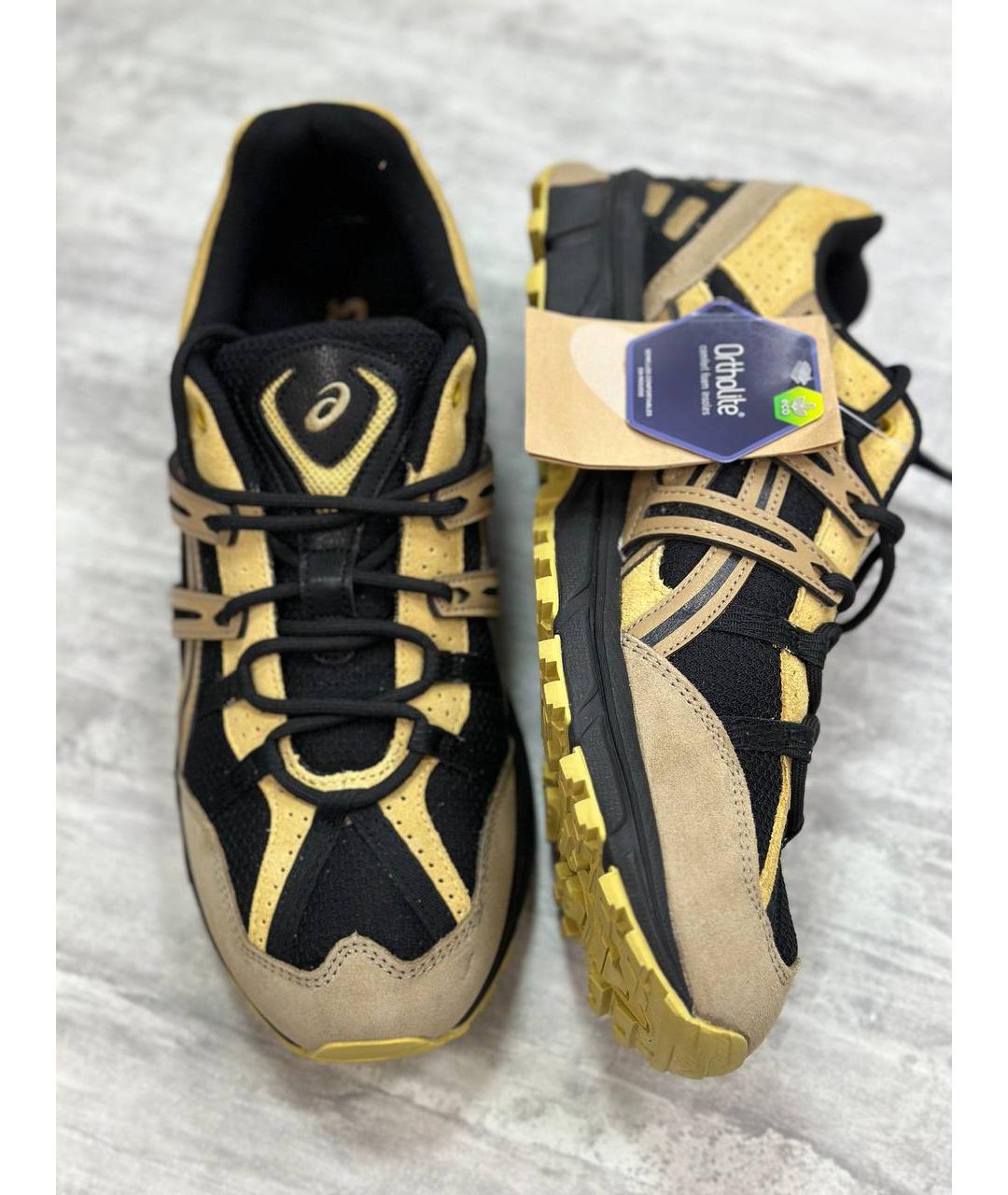 ASICS Коричневые замшевые низкие кроссовки / кеды, фото 2