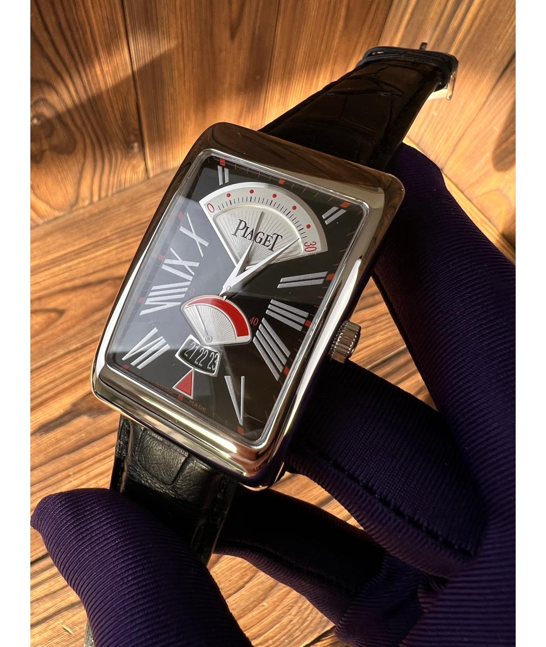 PIAGET Черные часы из белого золота, фото 2