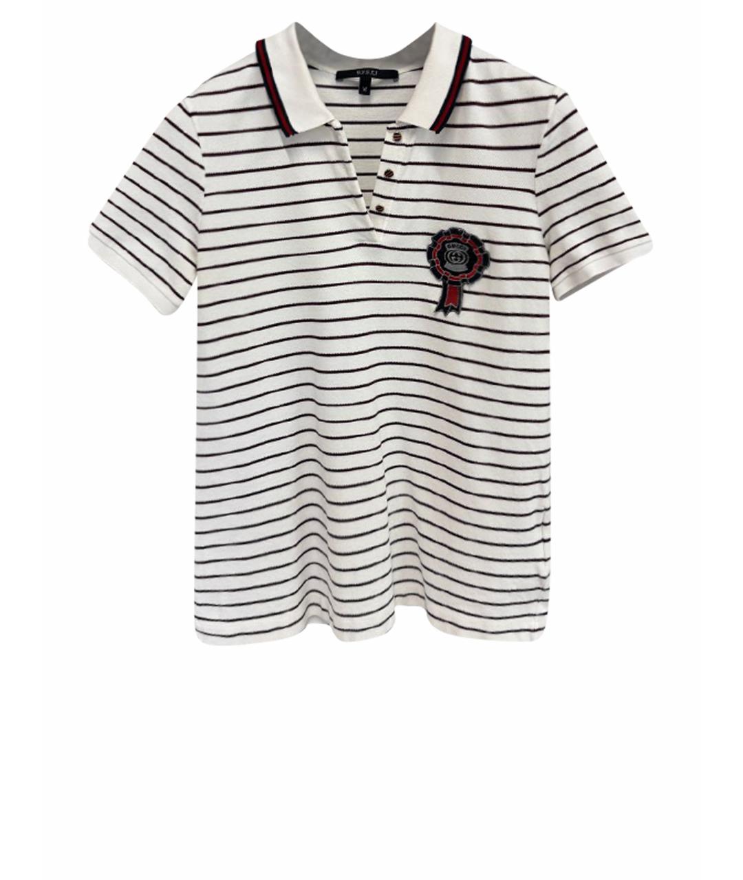 GUCCI Белая хлопковая футболка, фото 1