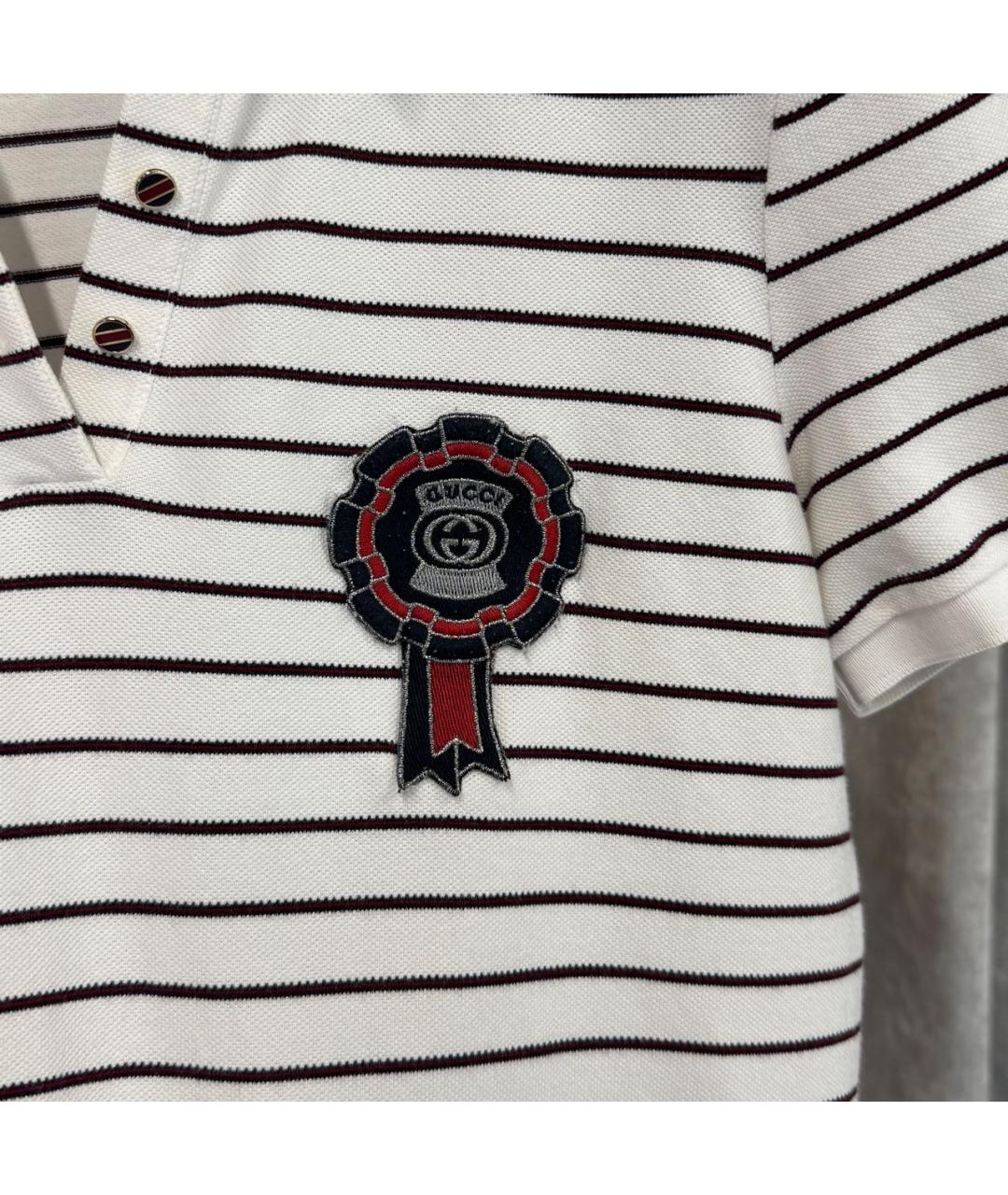 GUCCI Белая хлопковая футболка, фото 4