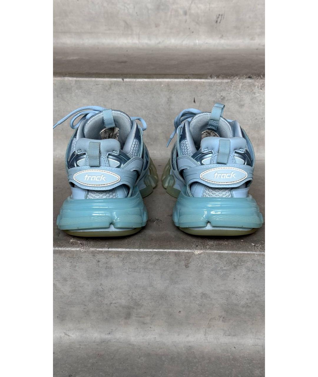 BALENCIAGA Голубые кроссовки, фото 4