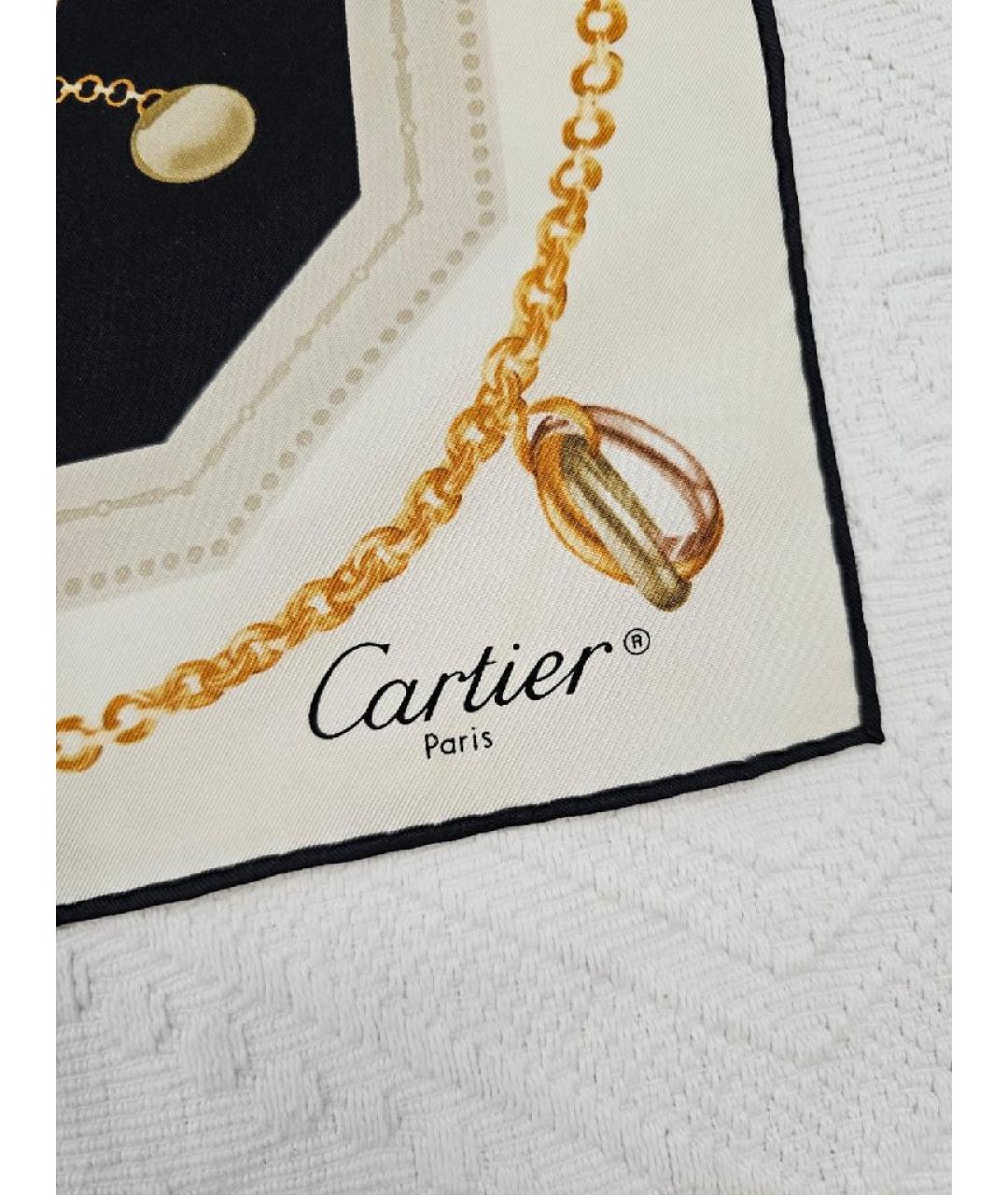 CARTIER Мульти шелковый шарф, фото 5
