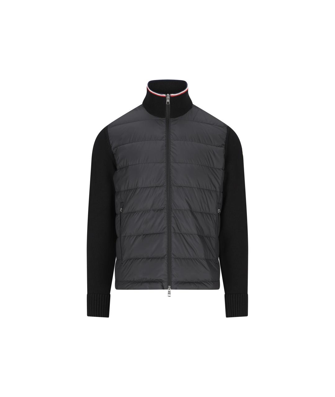 MONCLER Черный полиэстеровый кардиган, фото 1