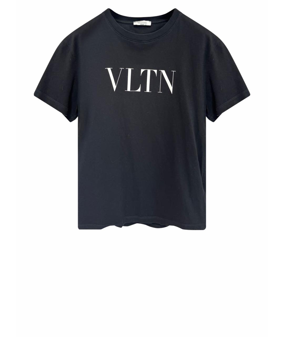 VALENTINO Черная хлопковая футболка, фото 1