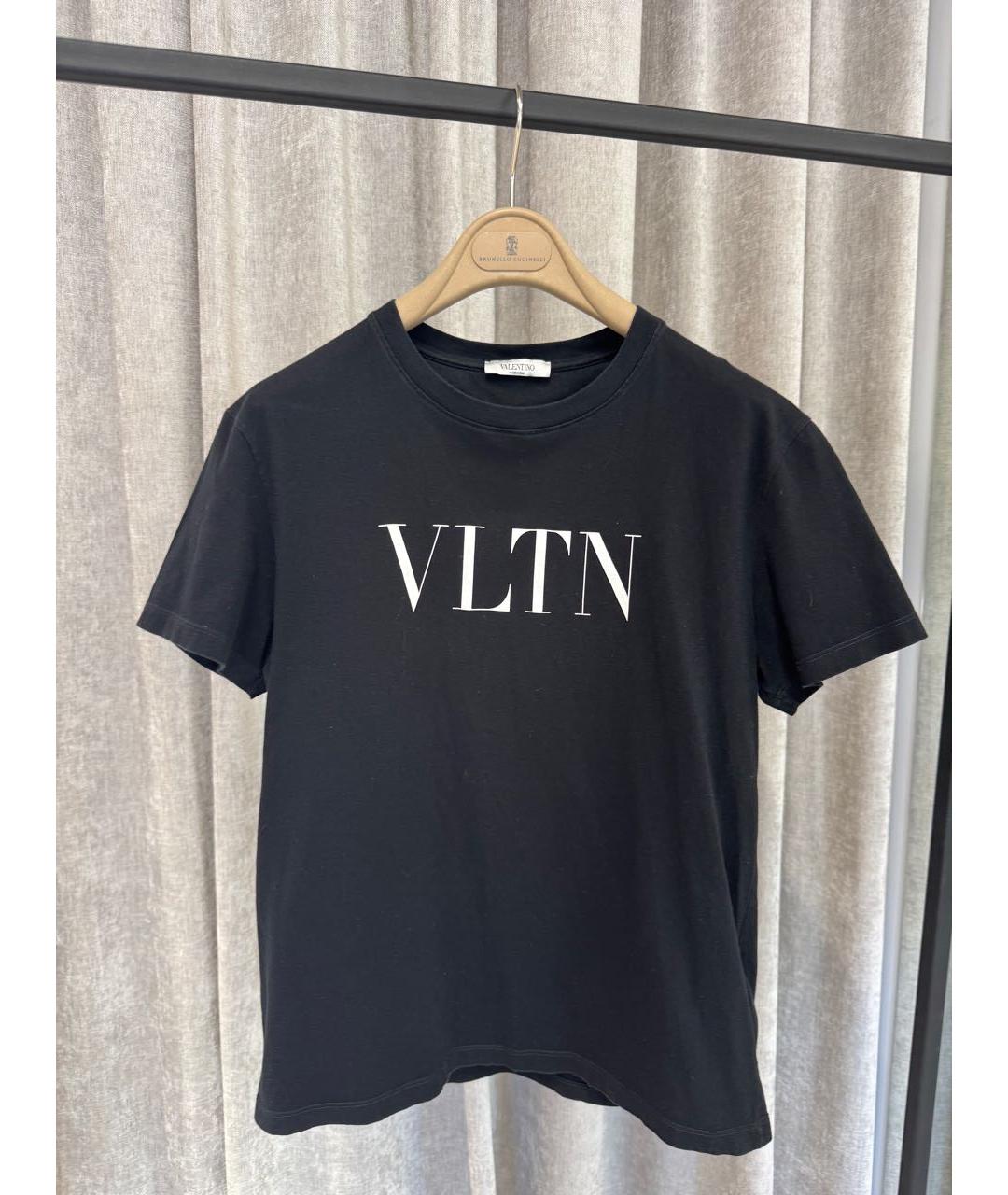 VALENTINO Черная хлопковая футболка, фото 5