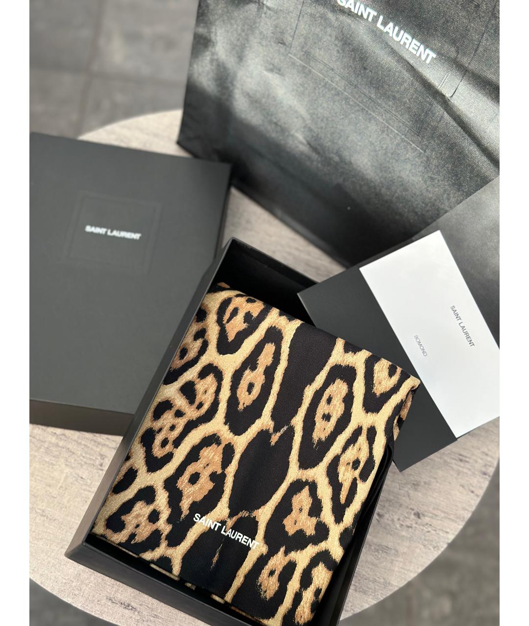 SAINT LAURENT Коричневая деним сумка тоут, фото 4