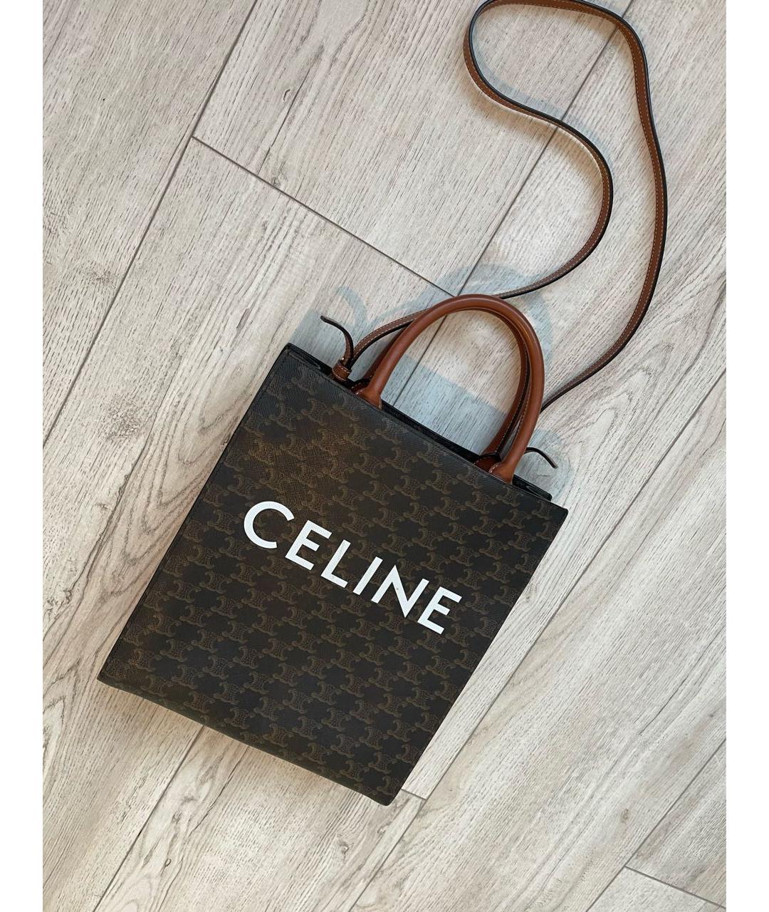 CELINE Коричневая сумка тоут, фото 3