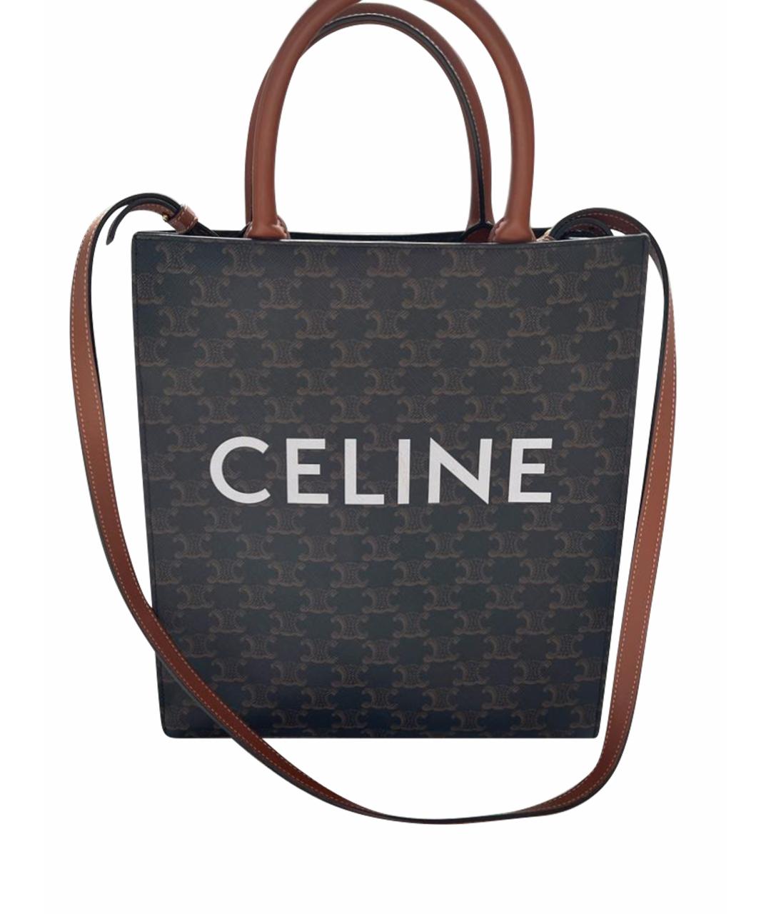 CELINE Коричневая сумка тоут, фото 6
