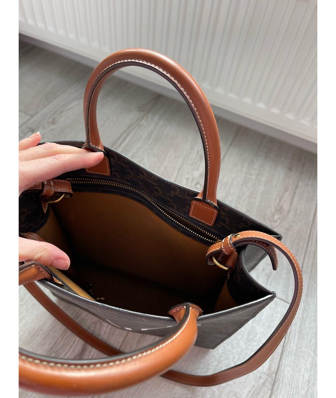 CELINE Коричневая сумка тоут, фото 4
