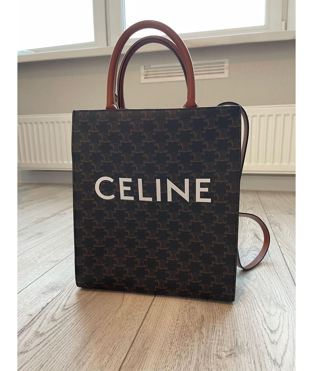 CELINE Коричневая сумка тоут, фото 2