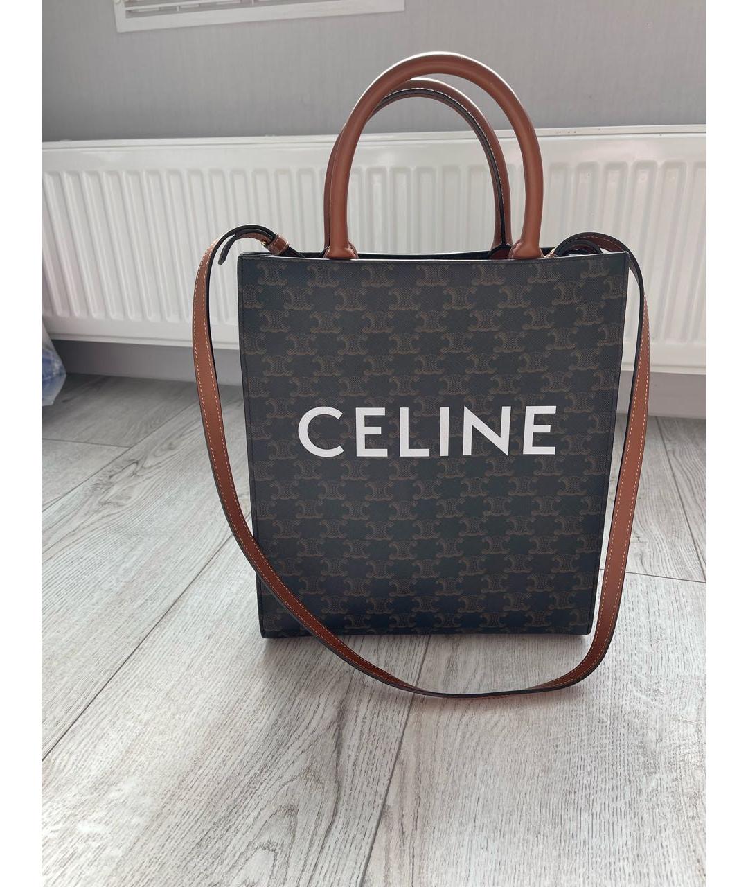 CELINE Коричневая сумка тоут, фото 5