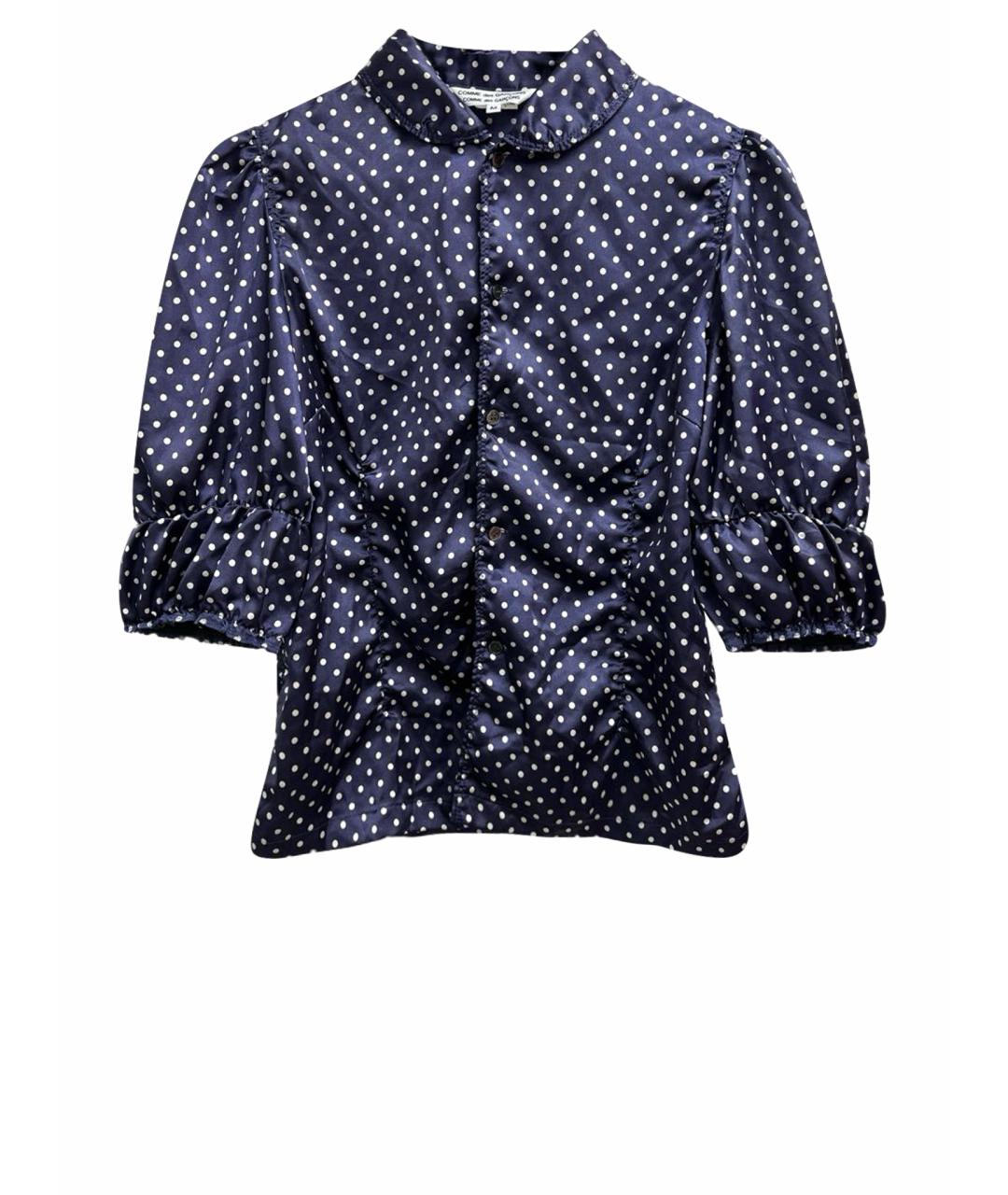 COMME DES GARÇONS Темно-синяя полиэстеровая блузы, фото 1