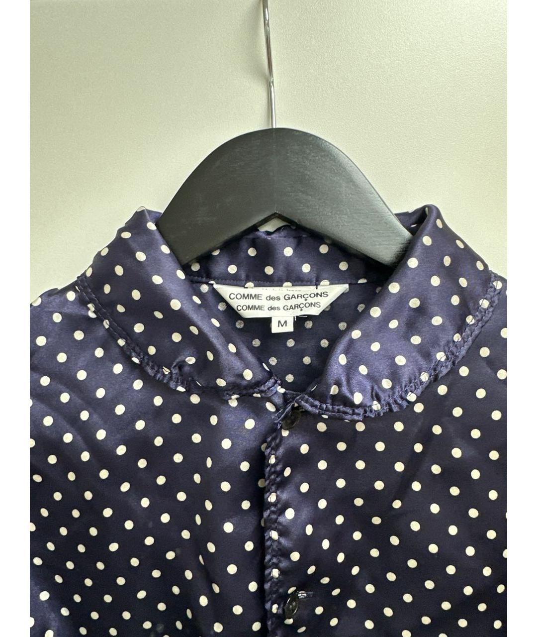 COMME DES GARÇONS Темно-синяя полиэстеровая блузы, фото 5