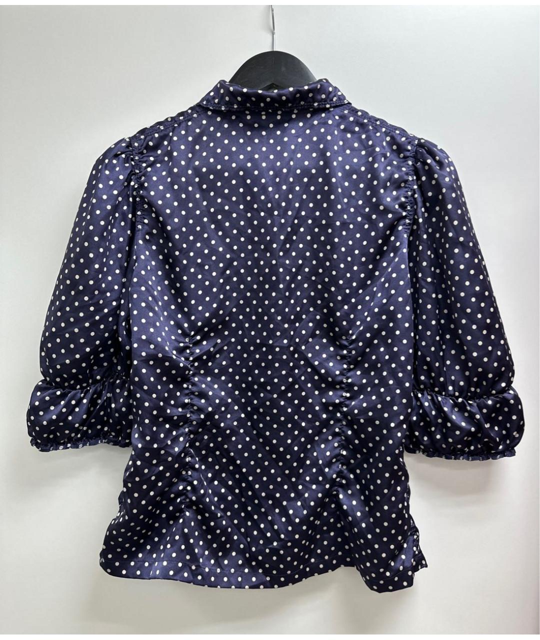 COMME DES GARÇONS Темно-синяя полиэстеровая блузы, фото 6