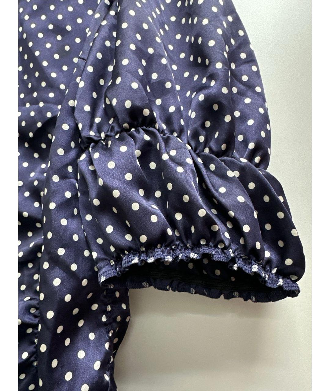 COMME DES GARÇONS Темно-синяя полиэстеровая блузы, фото 3