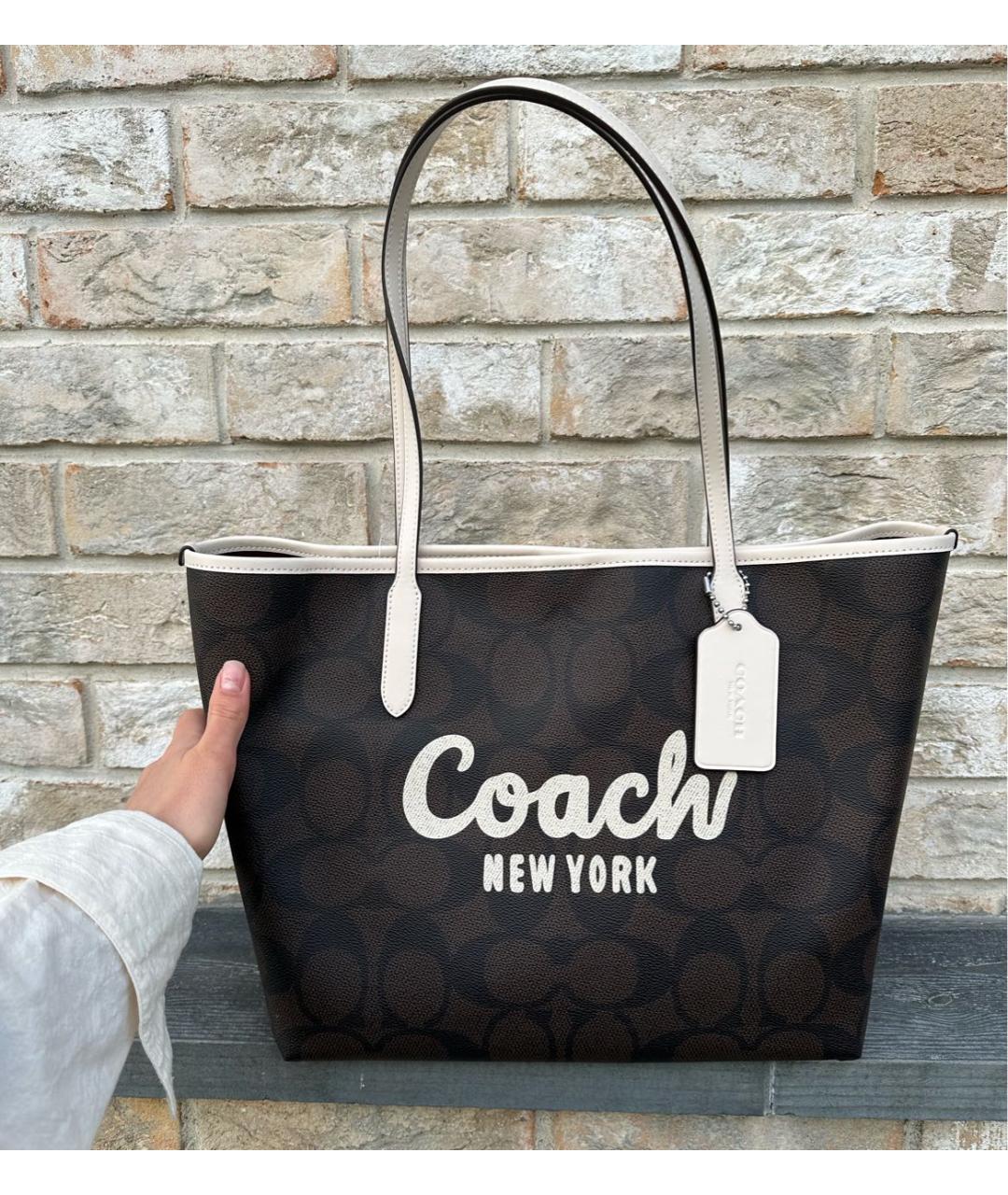 COACH Коричневая сумка тоут, фото 4