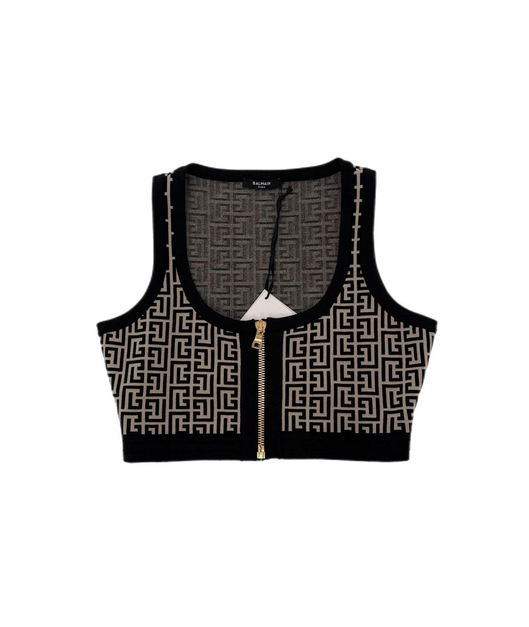 BALMAIN Черная шерстяная майка, фото 4