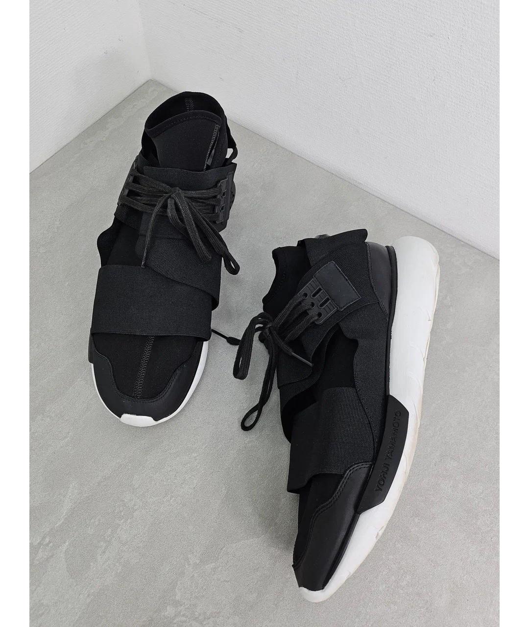 Y-3 Черные текстильные низкие кроссовки / кеды, фото 9
